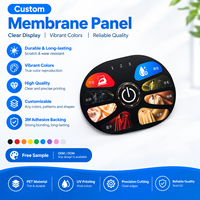 Panneau de membrane tactile LED personnalisé, membrane de recouvrement PET, autocollant frontal, panneau de membrane de commande, étiquette autocollante