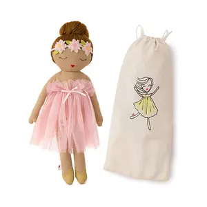 Plush Ballerina Doll Cloth Doll For Girls Soft Toy For Toddlers,Babies 19 inches Tall Extra Large, Cute Nursery Room Decor