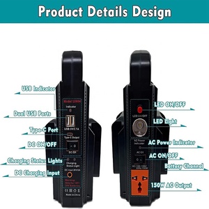 150W Tragbarer Stromversorgungswechselrichter für Makita 18V Akku 2-Kanal Stromgenerator USB-Ladestation - Product Image 3