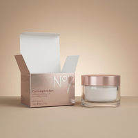 Boîte d'emballage cosmétique pliable en papier, personnalisée, avec étiquette privée, finition brillante métallisée de luxe, pour pot de crème en verre, soins de la peau