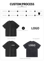 T-shirts graphiques imprimés numériquement sur mesure en gros, style vintage, en coton épais, coupe classique, col rond pour hommes