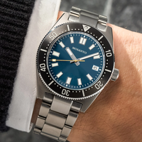 Relojes de Buceo Automáticos Deportivos de Lujo para Hombre, Correa Ancha de Acero Inoxidable, Resistencia al Agua de 200 Metros, Esfera con Agujas, 40.5 mm, Venta al Por Mayor