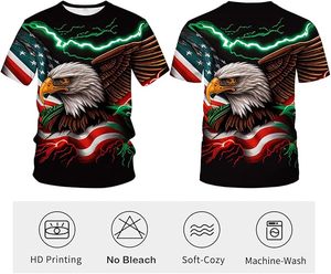 Maglietta America Eagle, T-shirt Americana, Camicia da Uomo American Eagle, <span class=keywords><strong>Abbigliamento</strong></span> Americano - Product Image 6