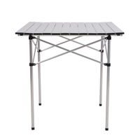 Vente directe d'usine Hitree Table et chaises pliantes portables de haute qualité Table d'extérieur Table carrée pliante de camping en aluminium
