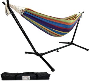 Cama <span class=keywords><strong>hamaca</strong></span> colgante ajustable con soporte para sala de estar, parque, hospital, cocina o baño para yoga aéreo - Product Image 1