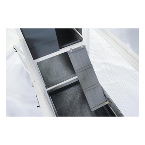 Yüksek kaliteli Bunny Hutch tavşan kafesi ile tekerlekler ahşap Pet House küçük ve orta hayvanlar için su geçirmez evcil hayvan kafesi - Product Image 3