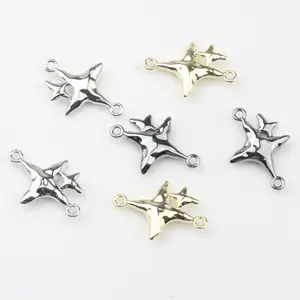 Fashion Zinc Alloy Star Pendant Charms Connector For DIY Handmade Necklace Earrings Bracelet Jewelry Accessories