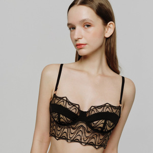 Soutien-gorge sans armatures en dentelle de style <span class=keywords><strong>français</strong></span> pour femmes, petite poitrine, push-up, grand soutien-gorge anti-affaissement, tube top sans trace - Product Image 3