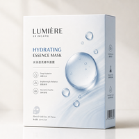 Boîte de masque facial en carton de luxe à fermeture automatique, finition gaufrée et laminée mate, logo personnalisé, écologique, pour soins de la peau et crème visage