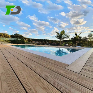 DF - Revestimiento para Pisos de Exterior Resistente al Agua con 25 Años de Garantía, Madera Plástica Compuesta para Jardín, <span class=keywords><strong>Tarima</strong></span> de WPC para Exterior, Precio Económico - Product Image 3