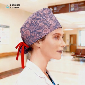 Cappello Medico Ricamato in Raso Ecologico Personalizzabile <span class=keywords><strong>per</strong></span> <span class=keywords><strong>Capelli</strong></span> Lunghi/Corti, <span class=keywords><strong>per</strong></span> Veterinari, Infermieri e Medici - Product Image 1