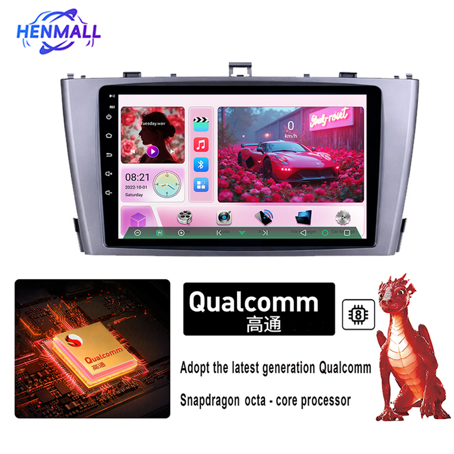 Qualcomm 8-ядерный 4G автомобильный радиоприемник поддержка Carplay и Android Auto DSP DVD-плеер для Toyota Avensis 2009-2013