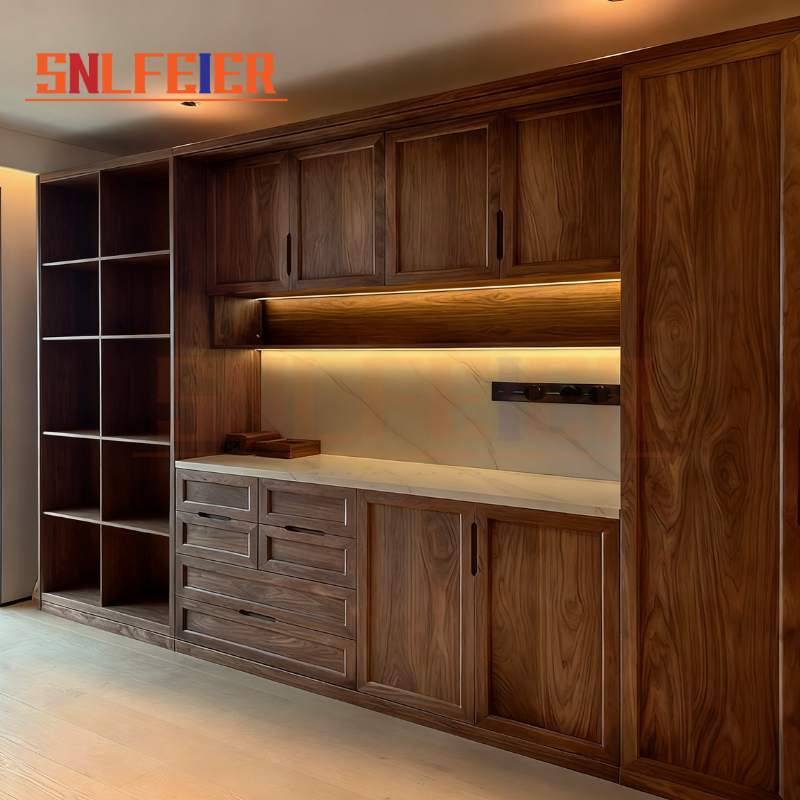 Custom Medieval Solid Wood Kitchen Storage