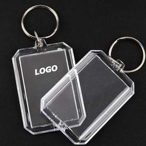 DIY Clear Octagon Acrylic Photo <b>Frame</b> Keychain - Blank Custom Transparent Keyring for Promotional Gifts - Product Image 1