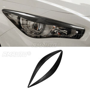 2 pièces de garnitures de phares en fibre de carbone pour Infiniti Q50 2014 2015 2016 2017 2018 - Product Image 1