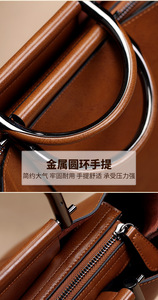 Bolso de Hombro de Cuero Genuino de Lujo para Mujer, Bolso de Mano para Oficina, para Teléfono, Paraguas, Llaves y Cosméticos - Product Image 3