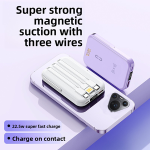 Batterie externe magnétique sans fil à charge rapide 20W 10000mAh avec <span class=keywords><strong>c</strong></span>âble imprimé UV pour téléphones mobiles, idéale pour les cadeaux promotionnels - Product Image 3