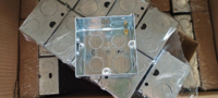 Prix bas 7x7 boîte de conduit électrique simple gang GI Box 3x3