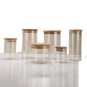 Customized Glass Food Storage Jars Heat Resistant Sealed Wooden Lid Air Tight Storage Containers - Product Image 3