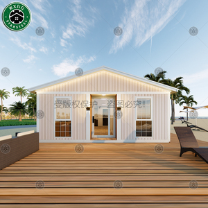 Casa Modular Prefabricada de Acero Ligero de Rápido Montaje, Tipo Villa Pequeña con Techo a Dos Aguas, para Estadías en la Playa y Vacaciones - Product Image 5