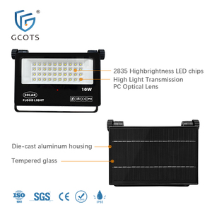 Gcots Ngoài Trời IP67 Không Thấm Nước 30W 50W Năng Lượng Mặt Trời Nhẹ Lũ Lụt Ánh Sáng Chiếu Ánh Sáng Spotlight Năng Lượng Mặt Trời Tường Đèn Lũ Đèn - Product Image 6