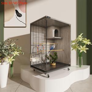 Fabrika Fiyatlı Şeffaf Camlı Masif Ahşap Papağan Ayakta Durma Kuş Kafesi Büyük Üretim Kuş Kafesi Lüks Kuş Kafesi Villa - Product Image 6