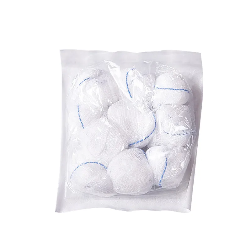 Medical Surgical Sterile/Non-sterile 100% Cotton Absorbent Gauze Ball with/Without X-ray Detectable