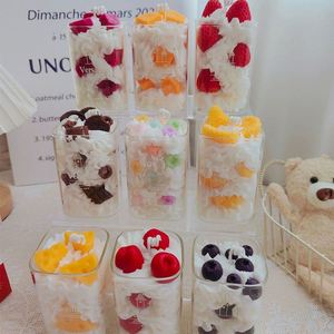 Vela perfumada estilo helado de nuevo diseño Vela de fresa y chocolate con tarro de vidrio Regalo de lujo de cumpleaños - Product Image 1