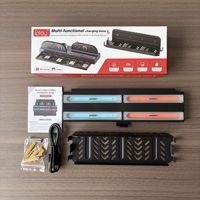 Soporte de Pared HBS-2855 para Switch 2, Base de Carga con Almacenamiento para Tarjetas y Cartuchos para NS2