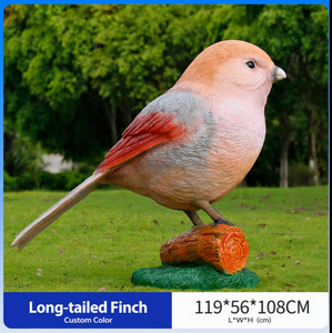 Estatua de pájaro de fibra de vidrio lista para enviar, escultura realista de animales para jardín, zoológico, paisajismo: búho, cisne, avestruz. - Product Image 5