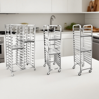 Grand chariot commercial de four rotatoire d'air chaud-système de support de cuisson/refroidissement d'acier inoxydable de mesure lourde
