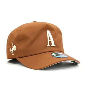 Casquette de papa rétro personnalisée à 5 panneaux non structurée en coton avec logo brodé en relief, casquette de papa vintage à profil moyen - Product Image 1