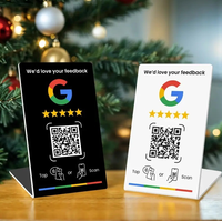 Support d'affichage personnalisé avec code QR, puce NFC, carte PVC sans contact, carte de membre, carte cadeau Google Play, support de lecture par balayage