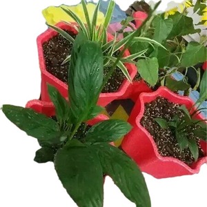 Vases en plastique EPP, densité 30, couleur rouge, personnalisables pour plantes d'intérieur - Product Image 3