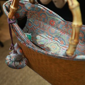 Zen Phong Cách Dệt Tay Tre Satin Túi-Tulip Hình Nghệ Thuật Lưu Trữ Giỏ Cho Phụ Nữ Retro Trang Trí Nội Thất - Product Image 2