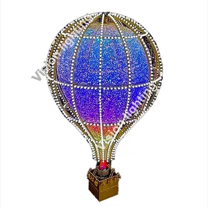 Outdoor use 3D hot air balloon ball motif IP65 RGB program High quality Customized LED Christmas light