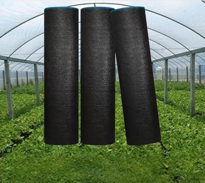 Tela de sombra de sol tejida HDPE Protección solar óptima al aire libre para invernaderos Barniz vegetal Red de sombra agrícola Negro Verde - Product Image 4
