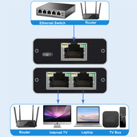 Adaptador Divisor de Red Ethernet RJ45, 1 Entrada 2 Salidas, Extensor LAN Full-Duplex/Half-Duplex 10/100/1000Mbps para Router Internet