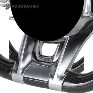 Volante Deportivo de Fibra con Pantalla LED Semiperforada para <span class=keywords><strong>Mercedes</strong></span> Benz W204 W205 C63 AMG W176 <span class=keywords><strong>CLK</strong></span> W207 W209 W216 C216 - Product Image 4