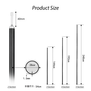 Yingda Aluminum Tent Poles 28mm 2.4m 6061 Alloy <b>Tarp</b> Pole Set for Outdoor <b>Camping</b> - Product Image 3