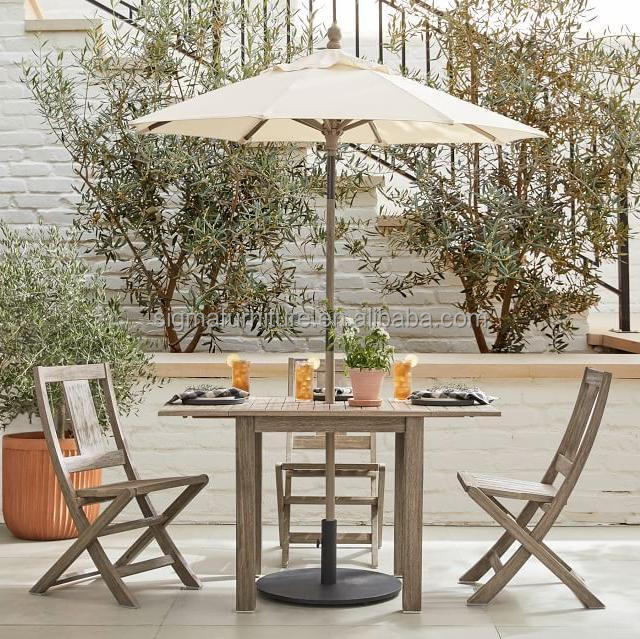 Outdoor garden beach teak solid wood picnic table foldable coffee Stretchable table