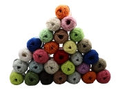strands of colorful pure cotton thread - handmade DIY crochet doll bag - seat cushion sweater knitting cotton
