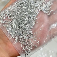 100 pièces/sac Mini Strass pour Ongles en Zircon Argenté à Dos Plat, Formes Multiples (Étoile, Cœur, Ondulé, Rectangle), Décoration pour Manucure en Salon