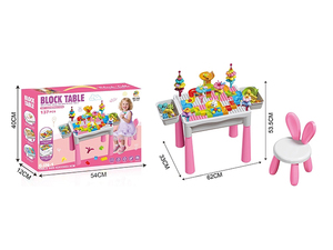 <span class=keywords><strong>Table</strong></span> d'étude multifonctionnelle pour enfants avec chaise, idéale pour l'apprentissage précoce, les blocs de construction et le <span class=keywords><strong>dessin</strong></span> - Product Image 3