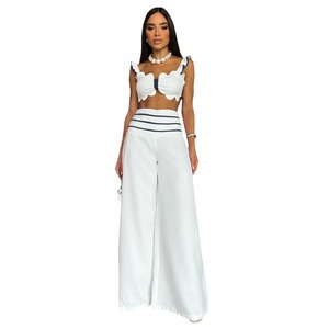 Pantalones Anchos Casuales de Moda TW con Cintura Descubierta para Traje de Mujer - Product Image 4