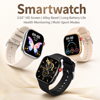 Montre connectée carrée CY39 2026 avec appels Bluetooth, écran IPS 2,02 pouces, fonction d'appel, suivi de santé, suivi d'activité sportive unisexe