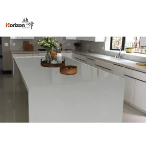 Horizon White Calacatta Carrara Engineered white Marble Countertop Artificial Quartz Stone Slab