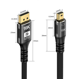 <span class=keywords><strong>Cable</strong></span> Mini <span class=keywords><strong>DisplayPort</strong></span> a <span class=keywords><strong>DisplayPort</strong></span> 2,1 <span class=keywords><strong>Cable</strong></span> Mini <span class=keywords><strong>DisplayPort</strong></span> 2,1 Mini-DP 2,0 a DP <span class=keywords><strong>Cable</strong></span> Kabel 16K 60Hz <span class=keywords><strong>Cable</strong></span> Ultra-HD UHD - Product Image 6