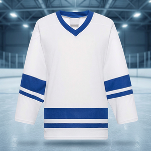 Wholesale Custom Classic Blue White Stripe <b>Soccer</b> Jersey Short Anti-Bacterial Full Sublimated Heat-Transfer Printed - Product Image 2