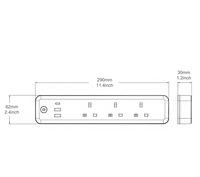 Multiprise connectée Wi-Fi personnalisable avec contrôle par application, 3 prises et ports USB